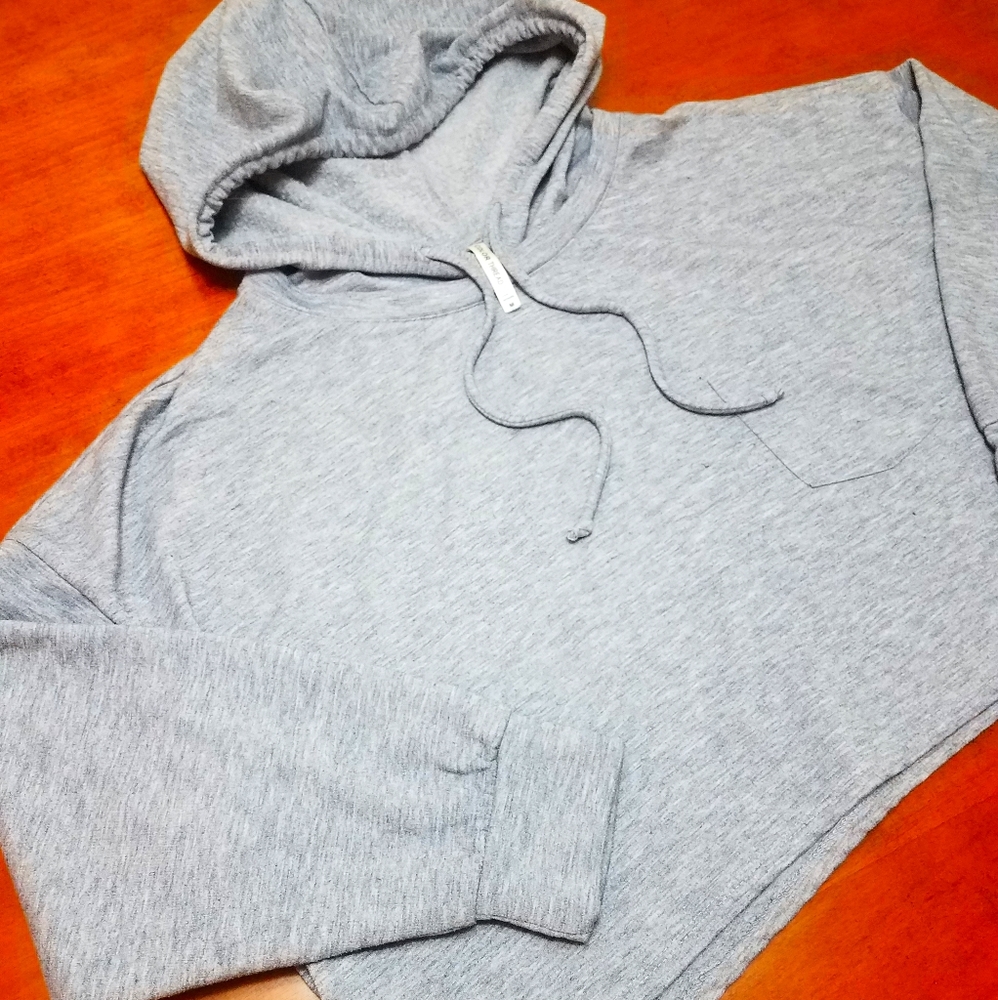 Color Thread Cropped Hoodie Sz M